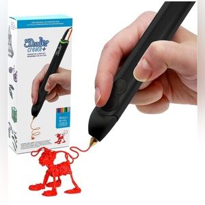 BUNDLE! L3Doodler Create+ 3D Printing Pen (Black)(2021) + Mat + Refill Filaments